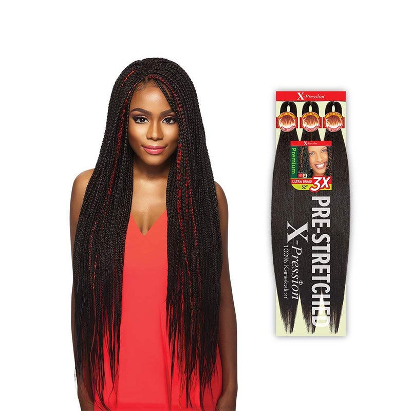 x-pression Outre Xpression Pre-Stretched Braiding Hair - 3X's Pack - 42" - Image 1